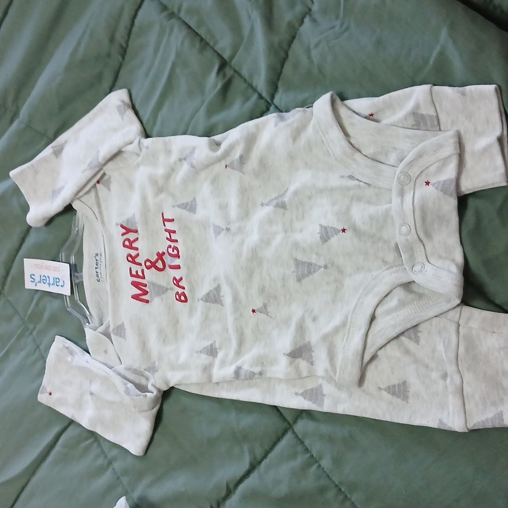 Organic Cotton Merry & Bright Bodysuit & Pants Set - Carters